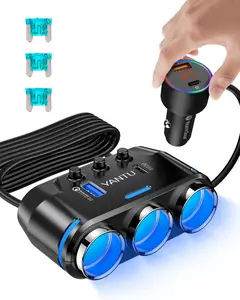 YANTU QC3.0 & PD 230W  Car charger Car Accessories for iPhone, USB C Car Charger Adapter