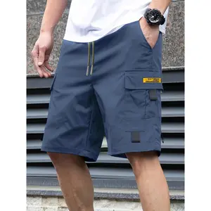 Men's Multi-Functional Cargo Shorts - 5 Colors: Black, Khaki, Navy Blue, Olive Green, Gray | Suitable for Outdoor, Construction, Hiking, and Casual Wear | Machine Washable Regular Fit Cargo Pants