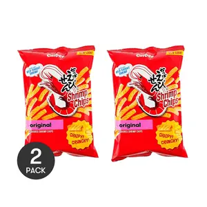CALBEE Shrimp Chips Original Flavor 2 Pack 4 oz Each - Japanese Snack