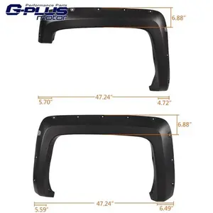 Pocket-Riveted Truck Mud Flaps & Splash Guards, Automotive Exterior Accessories, Auto Parts, Compatible with 2014-2018 Chevy Silverado 6.5'-8' Bed Fender Flares