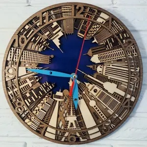 Reloj de madera en 3D corte láser / Laser-Cut 3D Wooden Clock