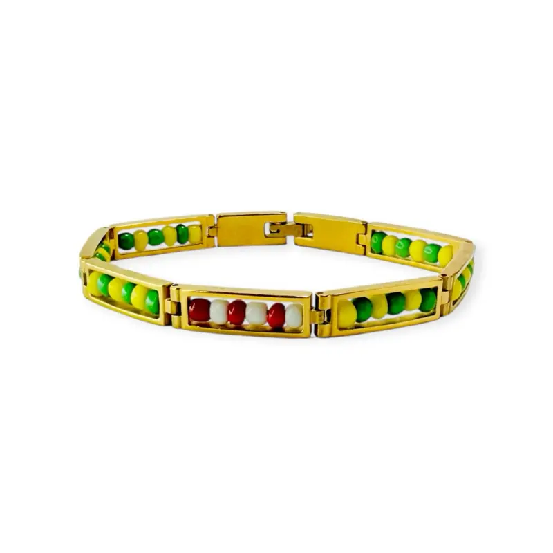 Ilde de Changó in Stainless Steel - Symbol of Power Leadership Justice and Spiritual Protection - Yoruba Tradition Bracelet