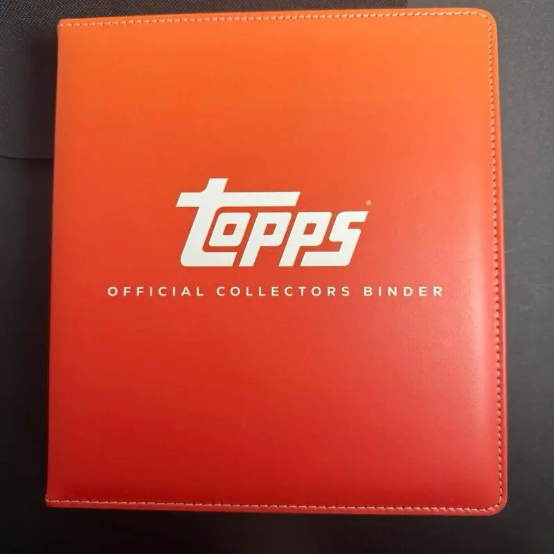 Topps Official Collectors Binder Red Orange 4-Pocket Mini Album With 10 Pages