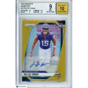 2024 Panini Prizm Dallas Turner #324 9/10 BGS 9 Auto 10