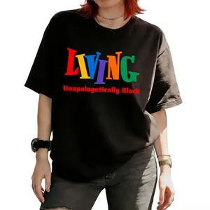 Living Unapologetically Black Fun Black Culture Pride T-Shirt