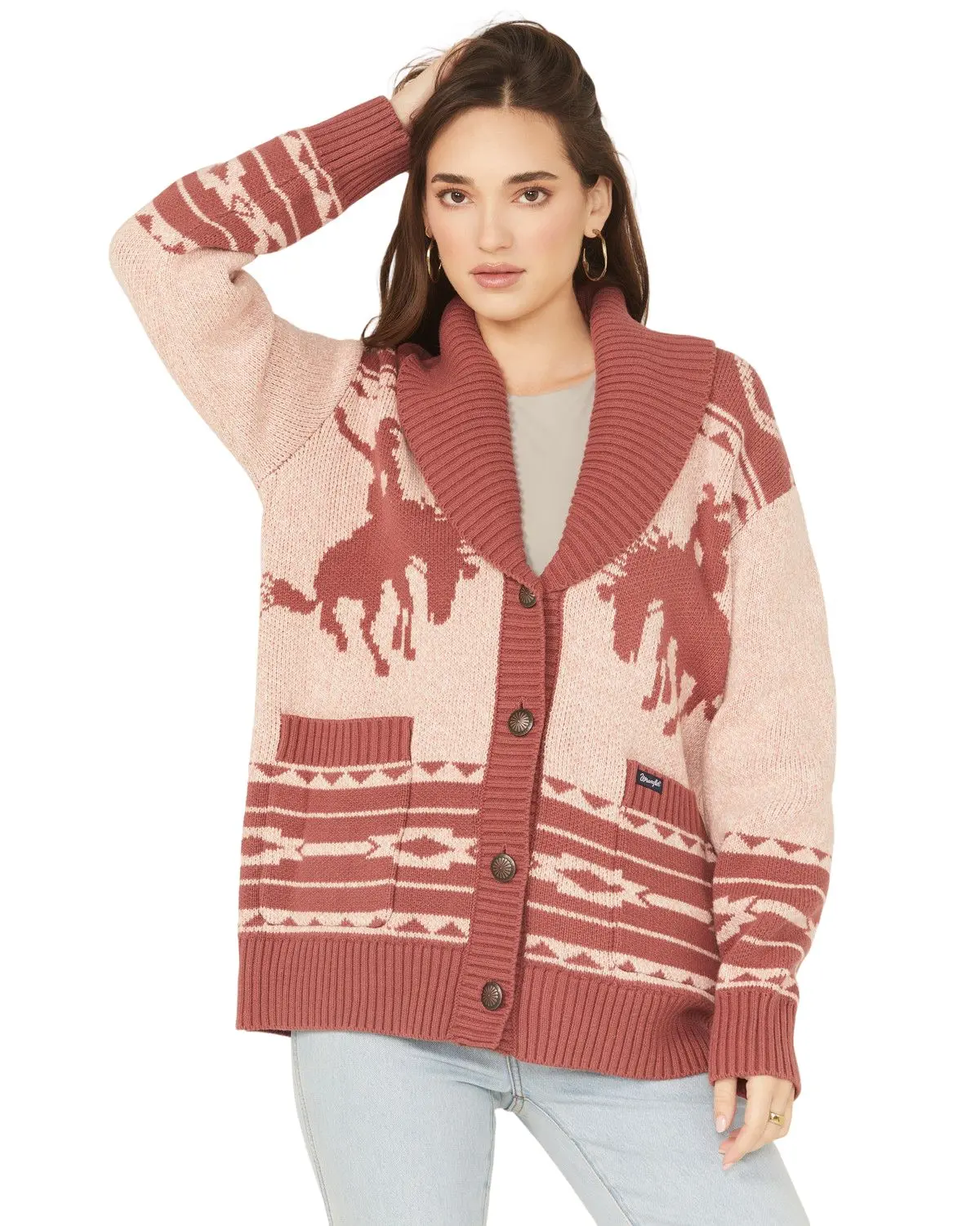 Wrangler Women's Retro Women'S Horse Cardigan - 112371638