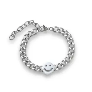 Smiley Face Charm Bracelet for Men Women