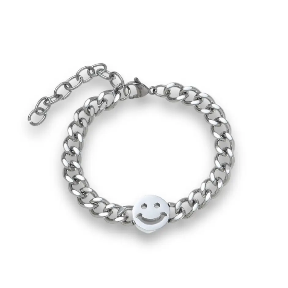 Smiley Face Charm Bracelet for Men Women