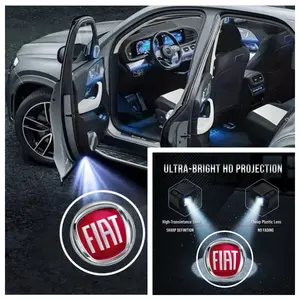 Fiat Logo Car Door LED Welcome Projection Lights, Fits Fiat 500/500x/panda Series, Easy Install, No Drilling Required, Waterproof
