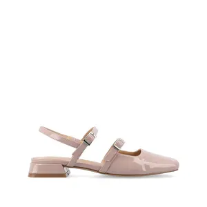 GRETCHENN HEELED FLATS IN PATENT - Blush