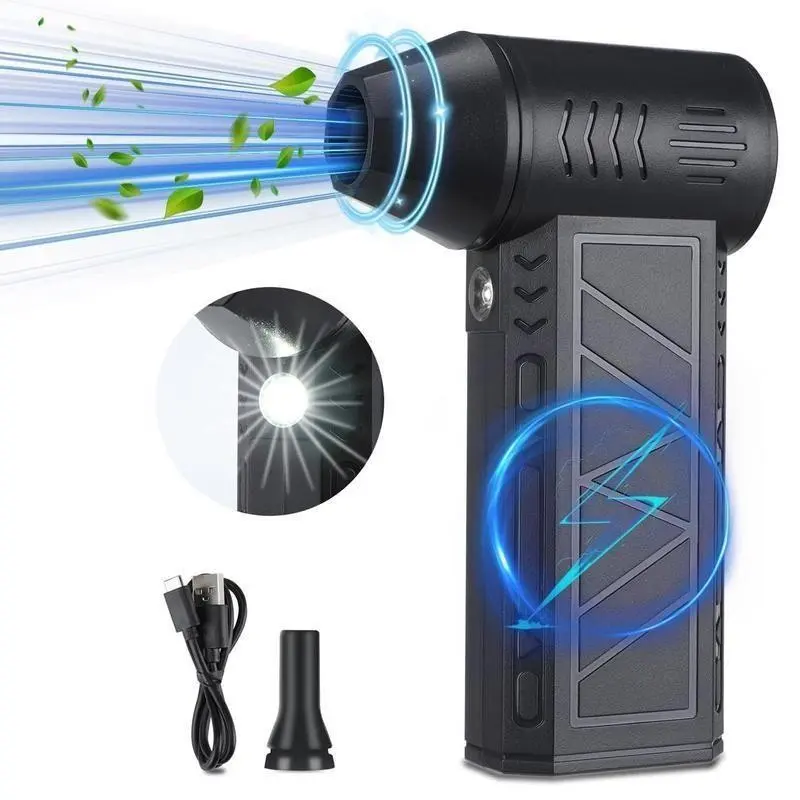 Handheld Powerful Fan, Electronic Display, Dust Removal Fan, High-Speed Cleaning Tool, Wearable Fan, Lithium Ion Battery, Zy7400-Pro Model