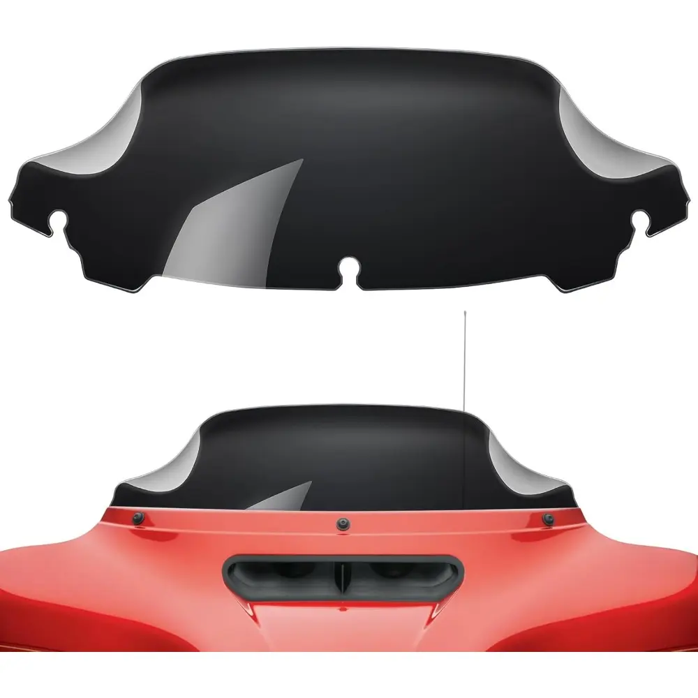 Black 7" Wave Windshield Windscreen Compatible For 2014-2023 Harley Davidson Touring,Street Glide,Electra Glide,Ultra Limited,Tri Glide FLHT,FLHX,FLHXS,FLHTK