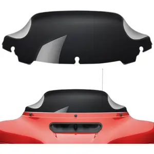 Black 7" Wave Windshield Windscreen Compatible For 2014-2023 Harley Davidson Touring,Street Glide,Electra Glide,Ultra Limited,Tri Glide FLHT,FLHX,FLHXS,FLHTK