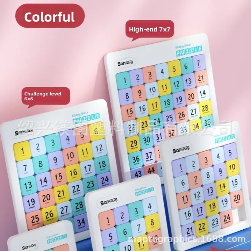 1 box, Number Huarong Dao, sliding puzzle, Brain Teaser Puzzles, 6*6 magnetic version, cultivates logical and spatial abilities, develops intelligence, a travel game suitable for children over 7 years old and adults, 1—35, Montessori Puzzles Gift