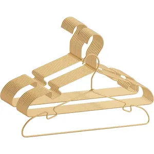 Hangers, 16.5" Sleek and Durable Metal Shirt Hangers, Lightweight and Sturdy,  for Suits, Dresses, and More (Pack of 20)