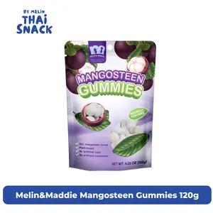 Melin & Maddie Real Fruit Mangosteen Gummies, Vegan Snacks, Vegan Candy