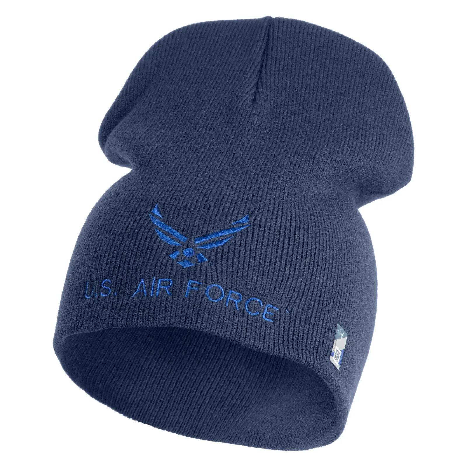 US Air Force with Wing Symbol Embroidered 8" Short Beanie