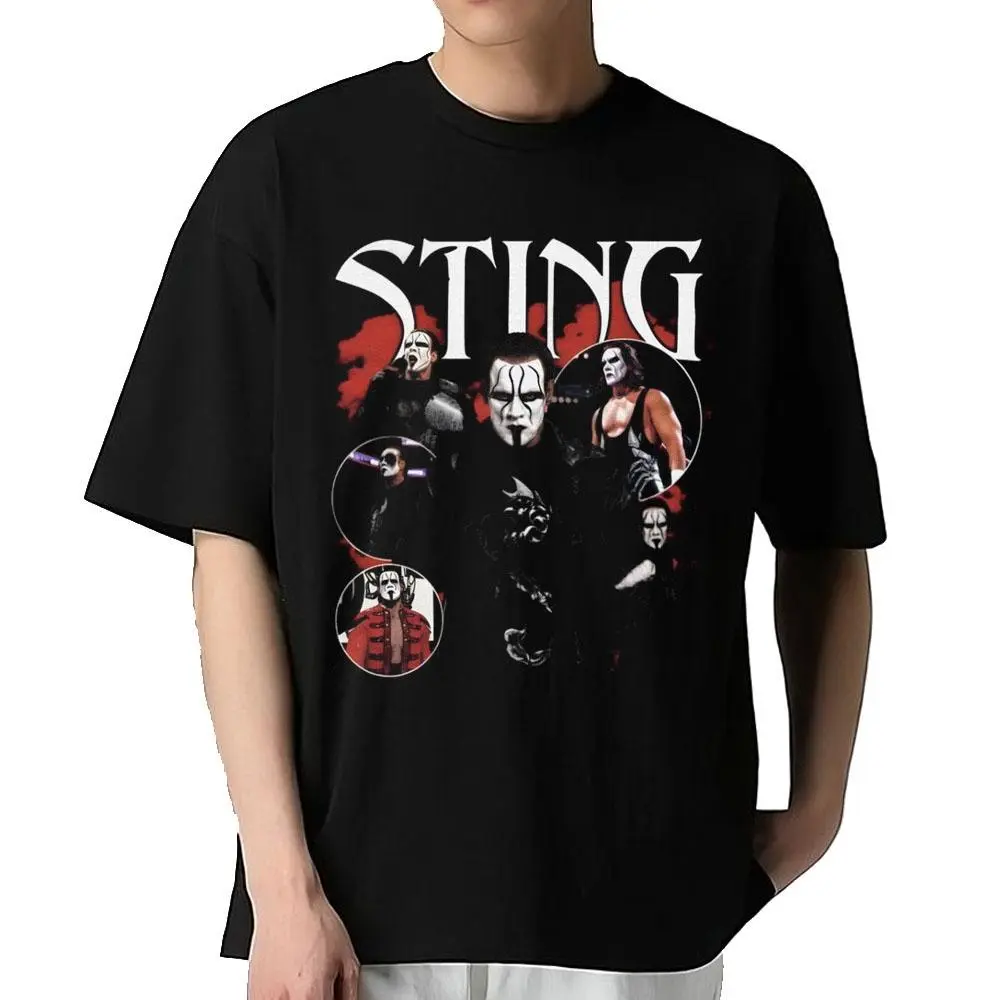 Sting Collage Wrestling Wrestler Graphic Tee T-Shirt