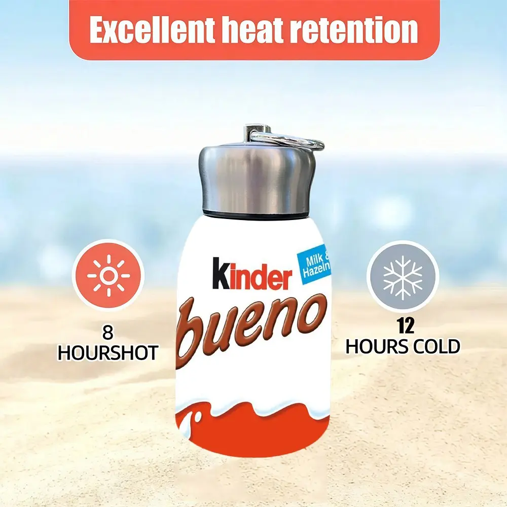 1pc 10.5oz Stainless Steel Travel Mug with Lid, Kinder Bueno Chocolate  Design Coffee Cup, Perfect for Picnic Camping Office Sports Travel - TikTok  Shop