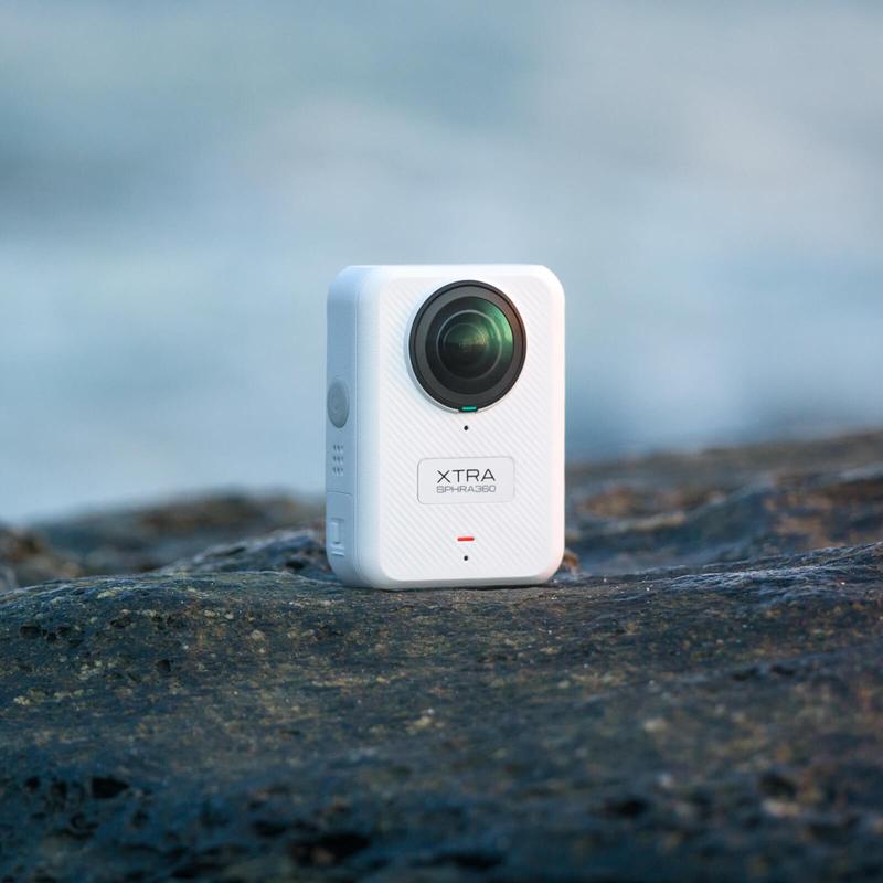 Xtra Sphra360 360 Camera, 8K Panoramic Video, 1-Inch Sensor Equivalent, 100MP High Resolution, Waterproof Action Camera, 105GB Built-in Storage, Bullet Time, Broad Compatibility, Vlog