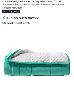 15 pound weighted blanket, Minky fabric