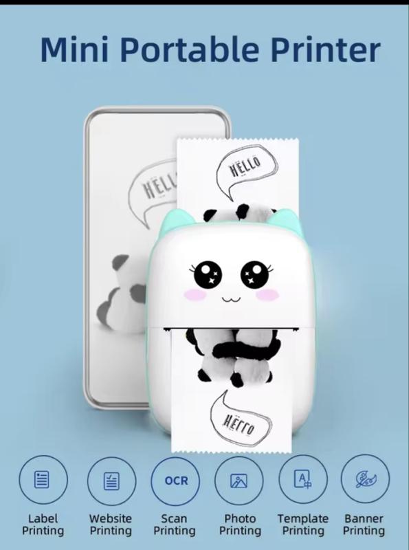 MINI Portable Thermal Printer Wireless Label Memo Machine 200dpi Bluetooth Inkless Pocket Imprimante Phone Notes Printing Paper with 3 White & 3 Color Rolls for Home Offices School. Once item is used no returns. All items have been tested by Manufacturer.