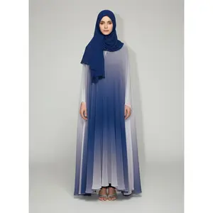 Gradient butterfly Abaya with matching scarf and veil