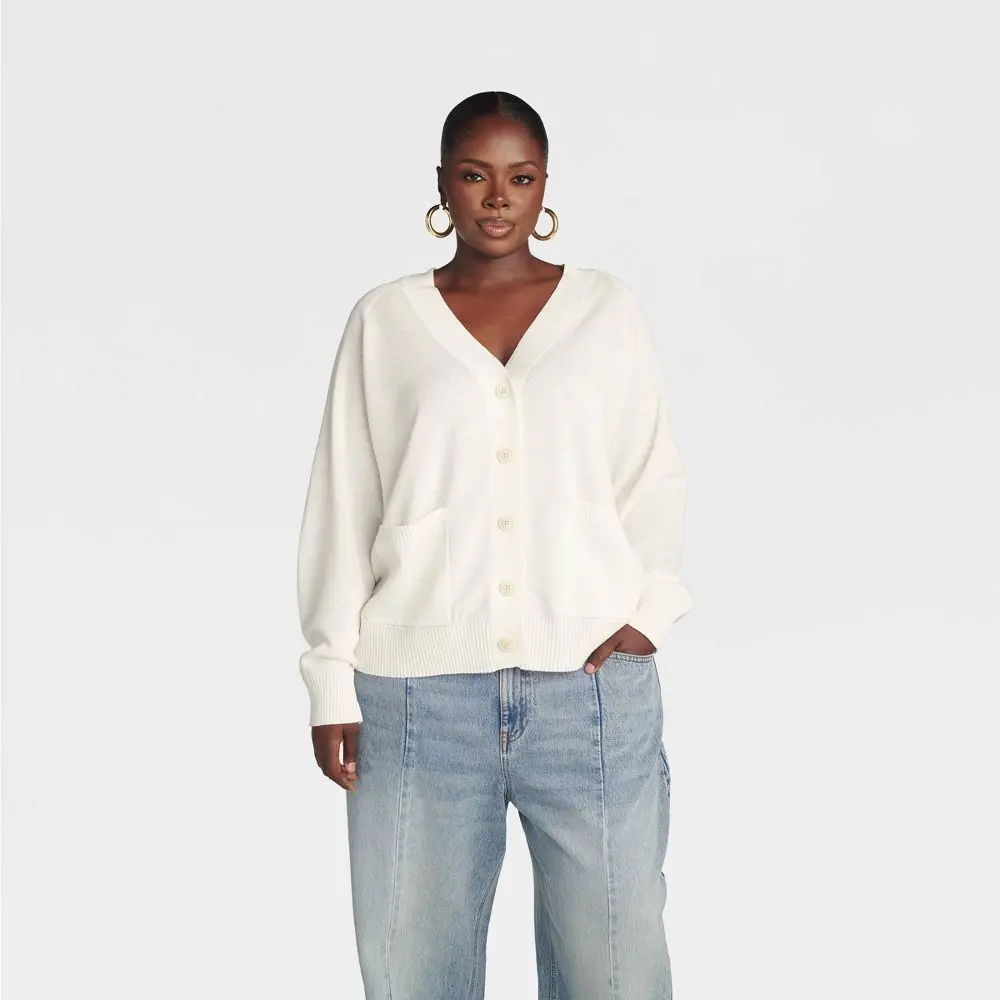 KBB by KAHLANA Women's 'The Grandpa Cardi Sweater' - Casual, Light Jersey Fabric, Everyday Style Top, Garment, Knitwear