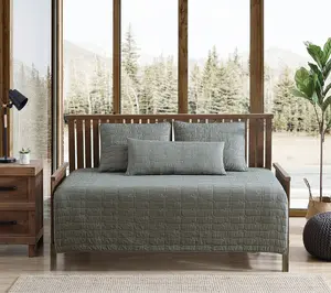 Eddie Bauer Troutdale Green Cotton 39x75 Daybed Quilt Set