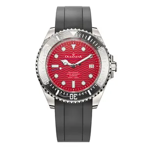 Oceaneva Deep Marine Explorer VI 6000m Grade 5 Titanium Automatic Watch Red Dial 44mm Case 6000m Water Resistance Swiss Made Movement