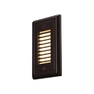 LeonLite® Pro Upright Retro Louvered Step & Deck Light - Black Bronze - 3000K