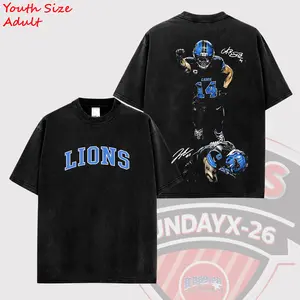 [X-26] Jahmyr Gibbs x Amon-Ra St. Brown For Lions Nation High-Quality 100% Cotton T-Shirt (Made In US), One Pride Football Shirt, Game Day Outfits, Gift For Football Fans, Football Graphic Tee