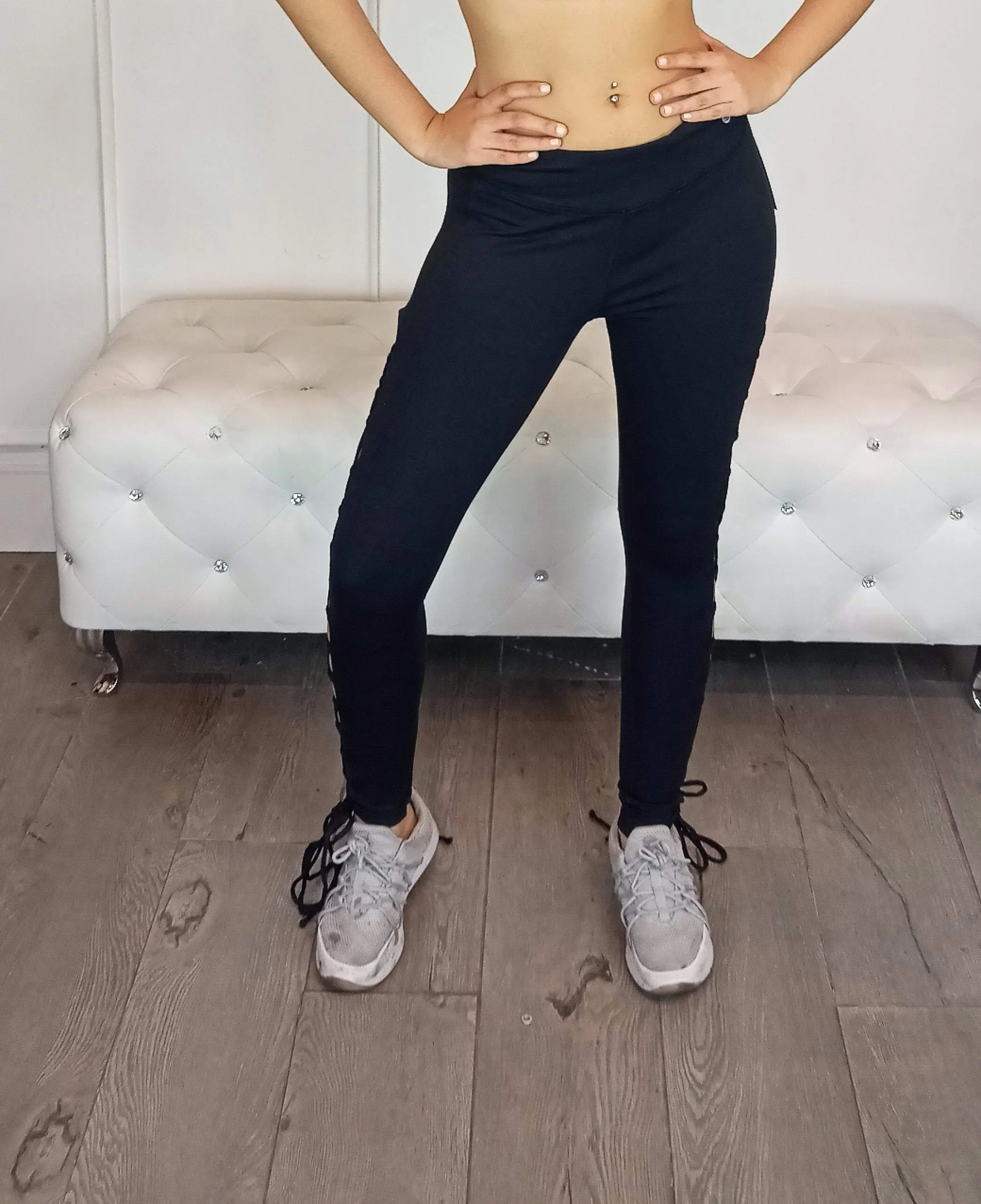 ONE OF THEM GIRLS Active Wear Cris Cross Leggings