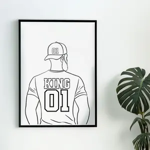DTF Transfer Outline - Press & Paint Outline, Color your own DTF Print - King Coloring Activity - Sip and Paint Party - Coloring Paint Print Shortsleeve Mama