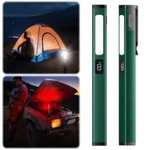 LED+SMD Medical Handy Pen Light with Pen Clip Work Inspection Flashlight 120LM Medical Pen Pupil Lamp 400mAh for Nursing Student
