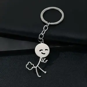 Fart Cloud Stick Man Keychain – Funny and Humorous Gift