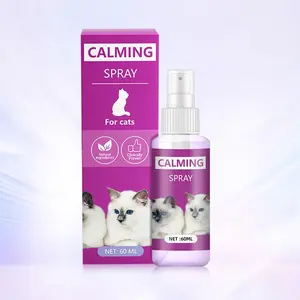 Cat Calming Spray with 10% Pheromones & Lavender| 15-Minute Fast Acting Formula| Stop Scratching, Spraying, Anxiety from Thunder/Travel (3.4oz)