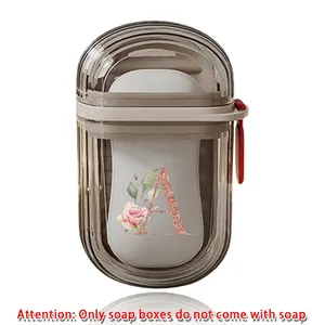 Classic Detachable Soap Organizer, Sealed Soap Case Holder with Lid, Tray Container, Portable Reusable Soap Box, Travel & Bathroom Accessory