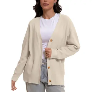 Women Cardigan Sweater Fall Outfits Cloth Fashion Button Front Casual Trendy Tops