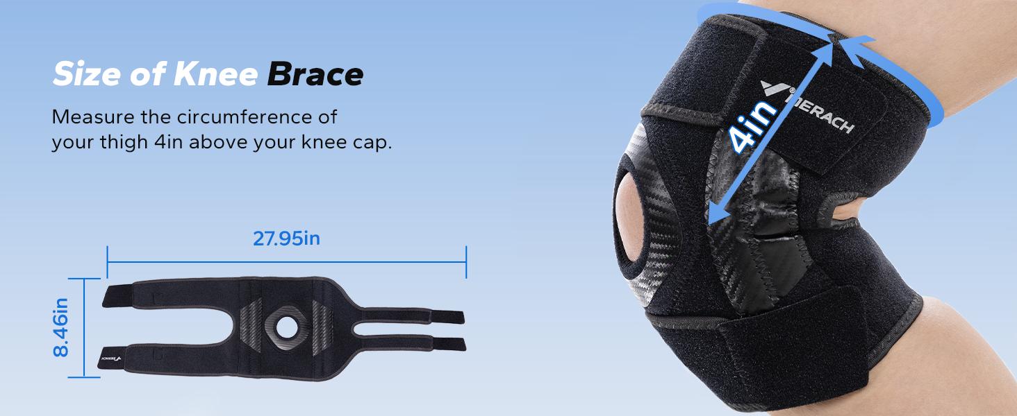 MERACH Patellar Knee Brace for Knee Pain Adjustable Patellar Tendon Stabilization Strap forJumper Knee Basketball Running Hiking Squats