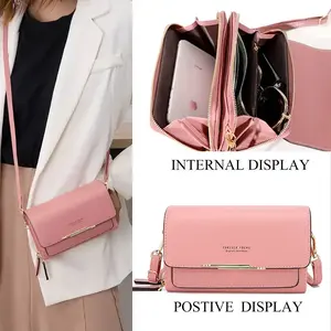New women's fashionable crossbody bag, large capacity multifunctional mobile phone bag, shoulder bag