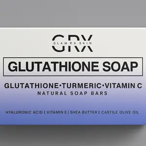 GRX Glutathione Soap - Natural Bars with Hyaluronic Acid, Vitamin E, Shea Butter, and Castile Olive Oil for Brightening and Hydration