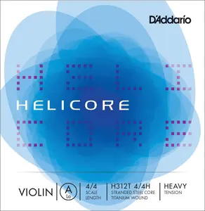 D'Addario Helicore Titanium-Wound Violin A String, 4/4 Scale, Heavy Tension