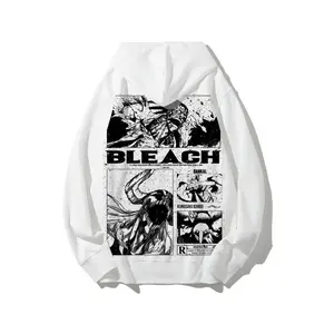 Bleach Kurosaki Ichigo Hollow Mask Zangetsu Hoodie Cotton Pullover Heavyweight Streetwear Unisex Casual Daily Fan Essential Gift