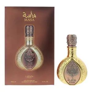Lattafa Pride Masa Unisex Eau De Parfum Spray 3.4 Ounce - Compact Travel Size 20ml with Saffron & Mango Notes