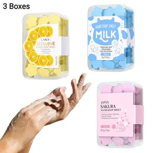 Portable Soap Sheets Disposable Hand Wash Paper Gentle Cleaning and Moisturizing Quick Dissolve Soap for Travel Camping and Outdoor