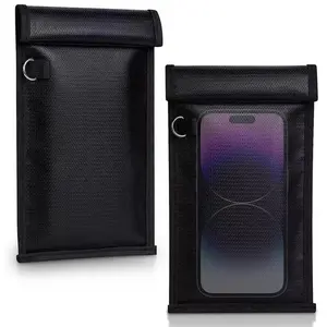 Faraday Privacy Bag, 1 Count EMP & RFID Blocking Bag, Anti-tracking & Fireproof Key Fob Protector for Phones, Radios, Car Keys