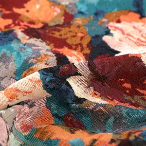 Floral Rose Fabric, Medium Thickness, Anti-Scratch, Oil Painting Style, DIY Sewing Material, Handmade Curtains, Tablecloth, Craft Decor