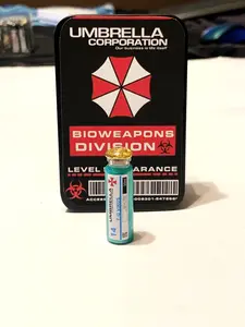 Resident Evil t+G Virus Vial - 1.5in Mini Replica - Metal Storage Tin Included