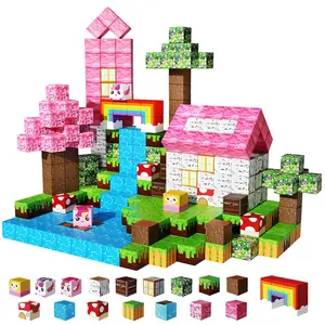 Rainbow Unicorn Magnetic Building Set, Magnetic Building Tiles, Educational Sensory Magnetic Blocks, Creative Game, Parent-Child Intelligence Toy, Perfect Gift